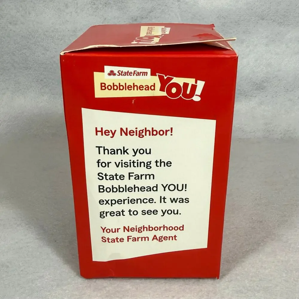 State Farm Bobblehead Set Bride & Groom You Photo Frame w/Box